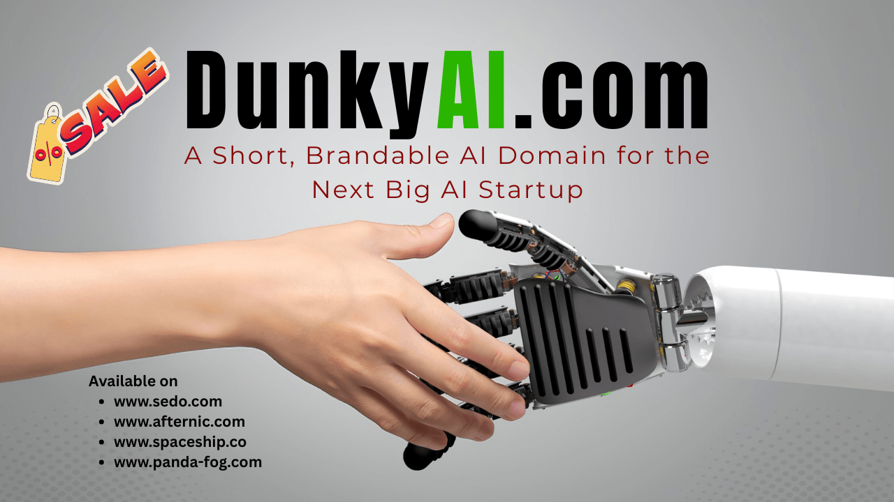 DunkyAI.com for Sale – A Brandable AI Domain for the Next Big Startup